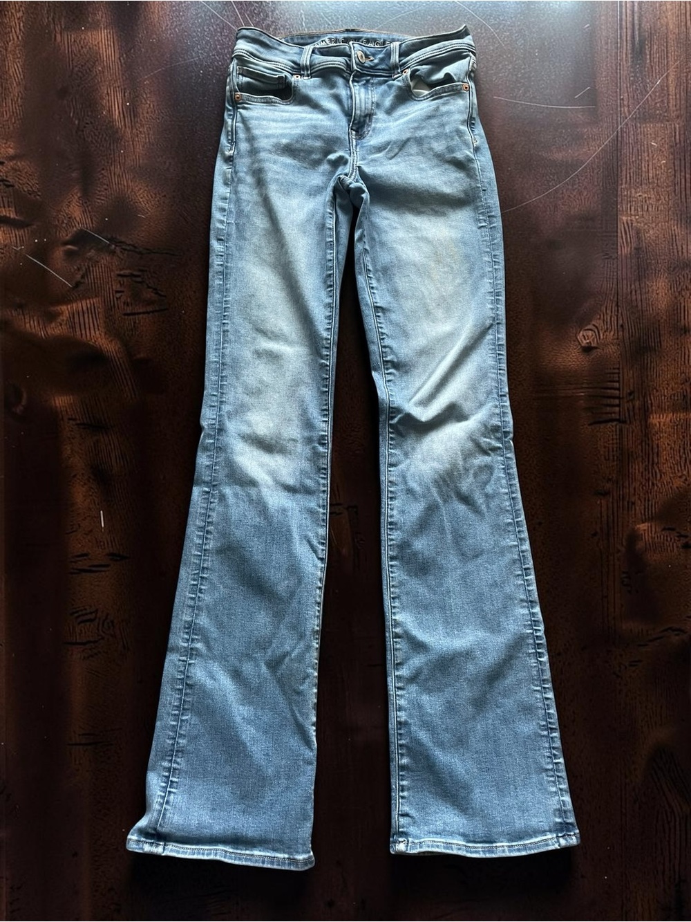 American Eagle Outfitters Women’s “Kick Boot” Light Blue Jeans Size 4-Long